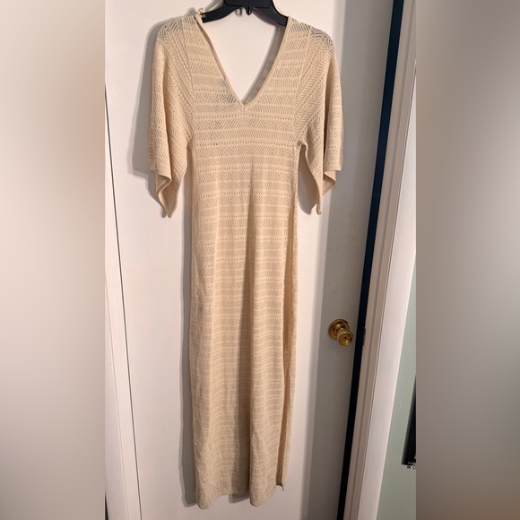 Zara Cream Maxi Knit Dress - Picture 3 of 5